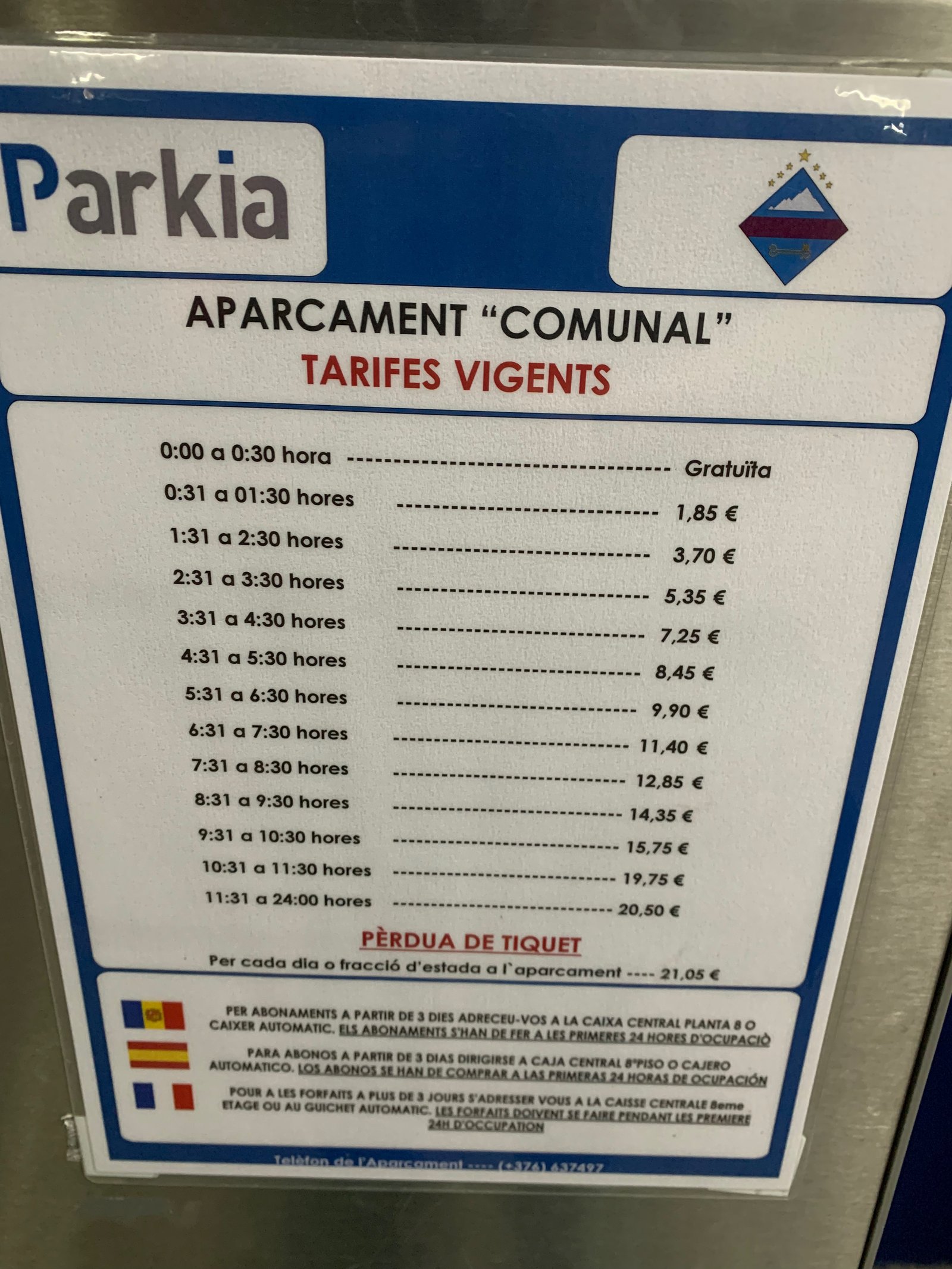 Parking Couvert PARKIA Pas de la Case